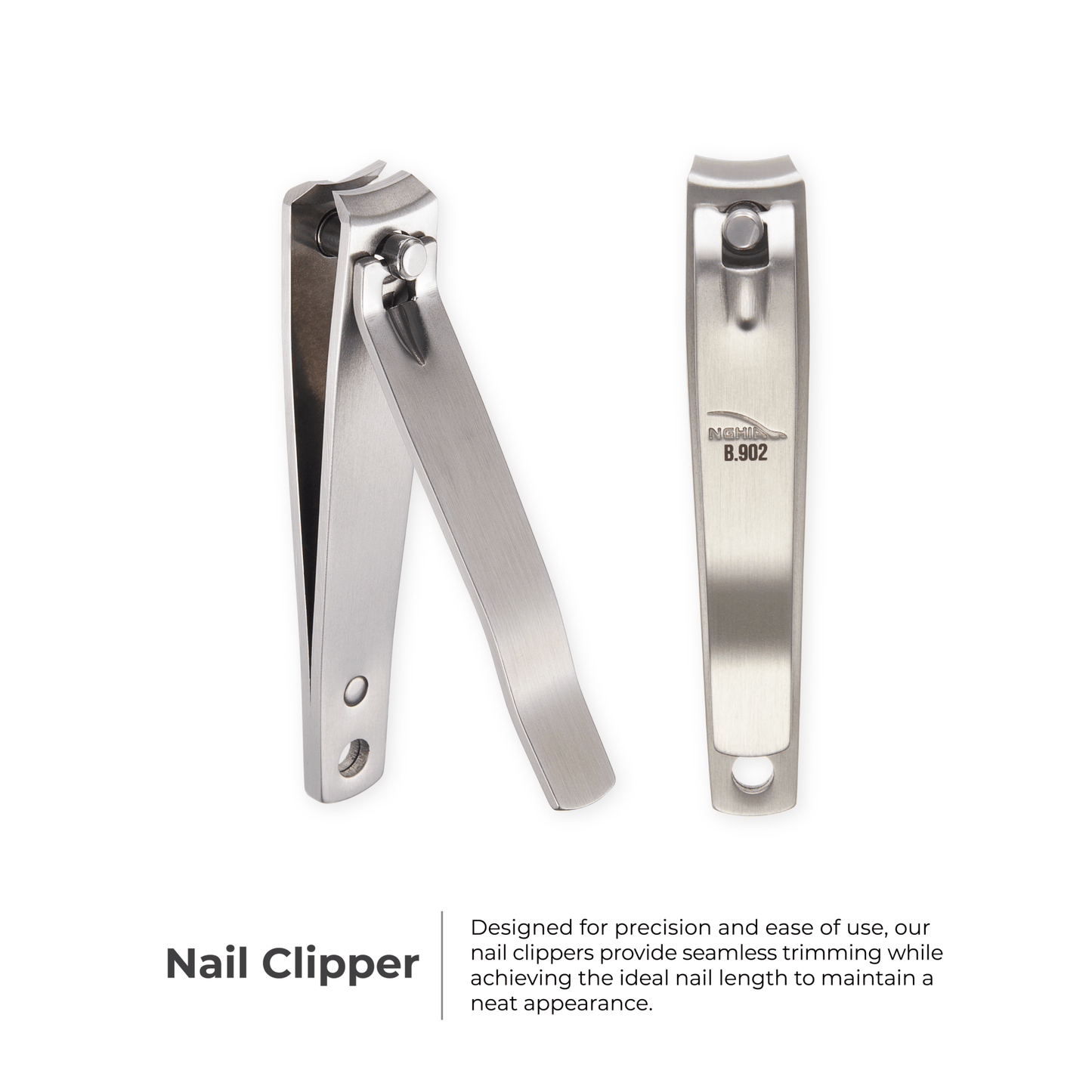 Curve Blade Large Nail Clipper - B - 902 (Stainless Steel) - W.S. Industries, Inc.