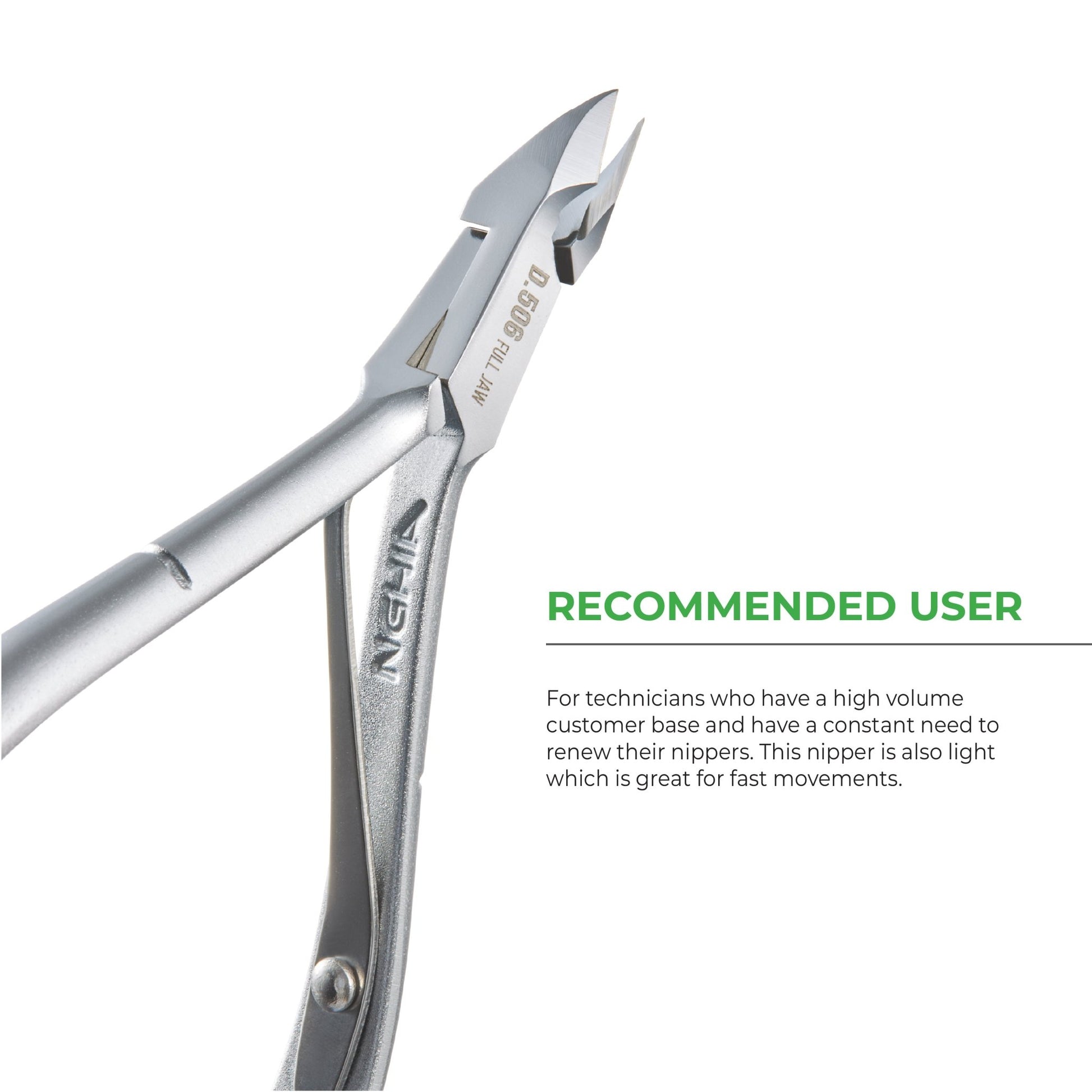 Cuticle Nipper - D - 506(Hard Steel) - W.S. Industries, Inc.