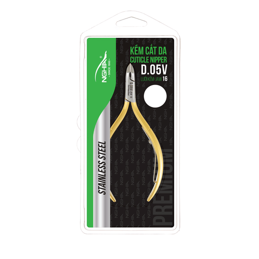 GOLD Cuticle Nipper - D - 05V (Stainless Steel) - W.S. Industries, Inc.